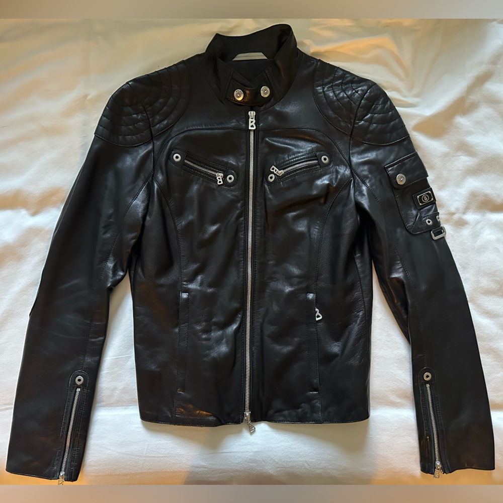 BOGNER Leather Jacket (size XS) in Black